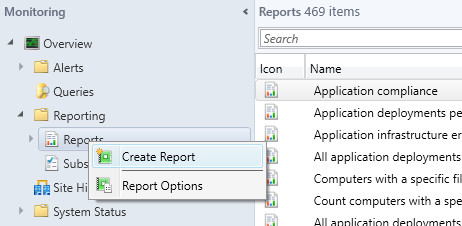 SCCM Report Creation