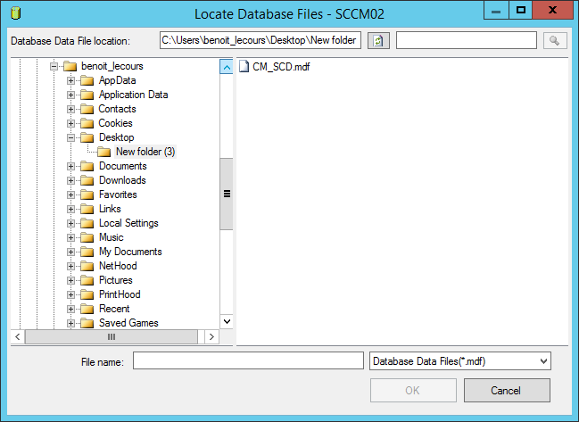 SCCM installation testdbupgrade