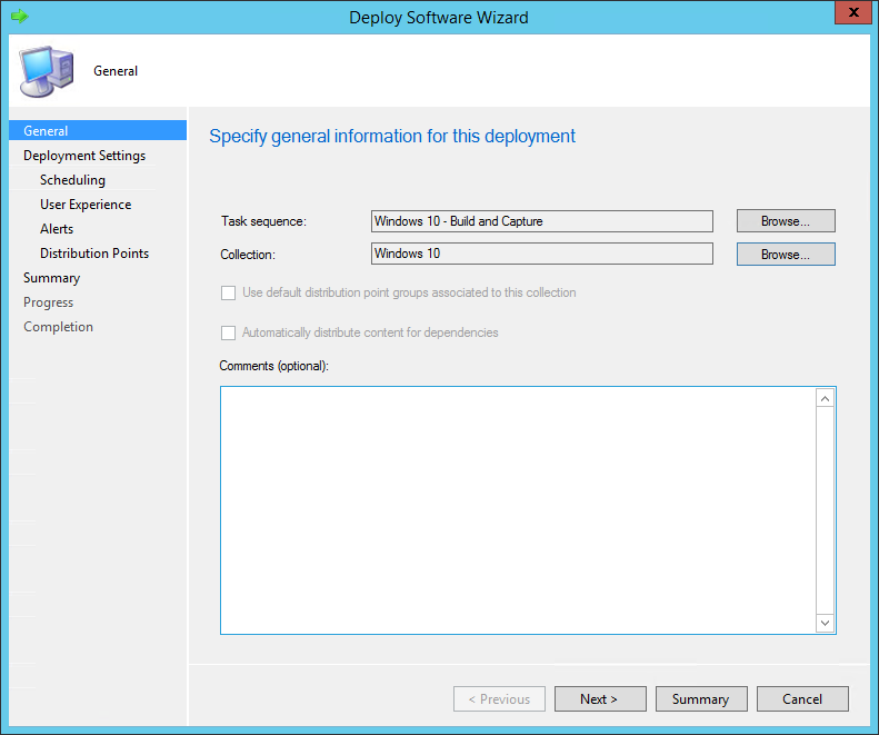 SCCM Windows 10 Build and Capture Task Sequence