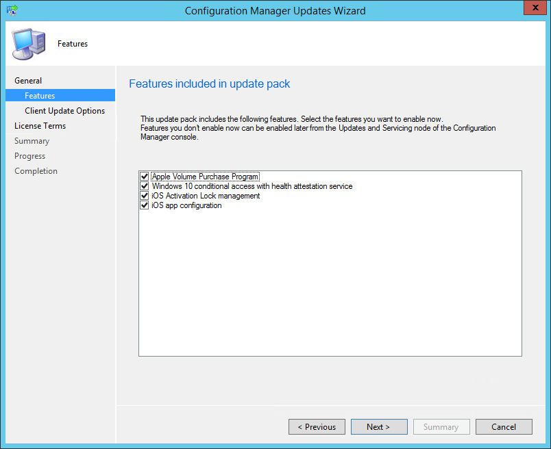 SCCM 1602 upgrade guide