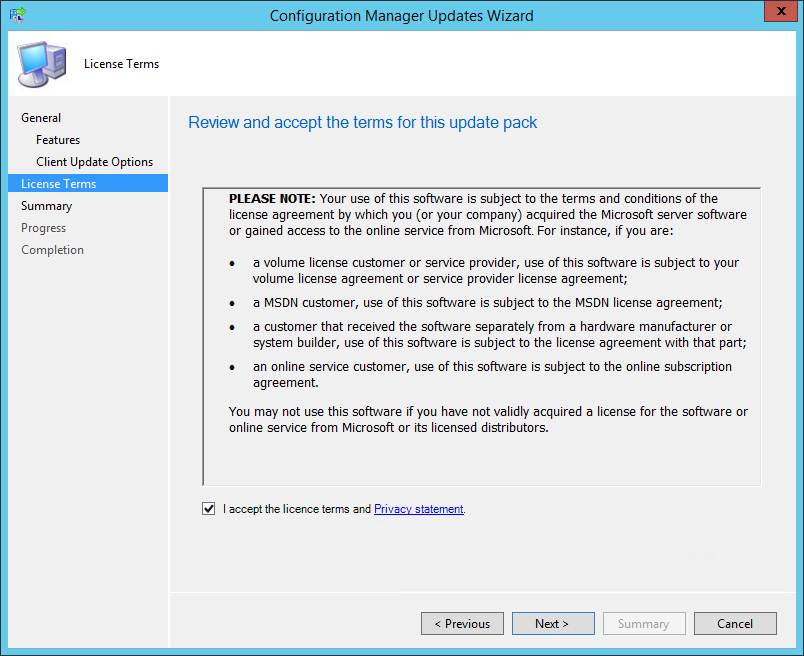 SCCM 1602 upgrade guide