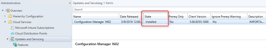 SCCM 1602 upgrade guide