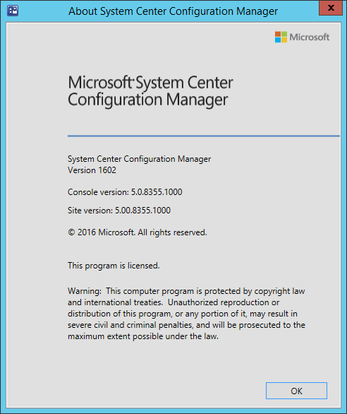 SCCM 1602 upgrade guide