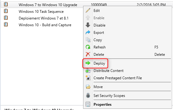 SCCM Windows 10 1709 Upgrade