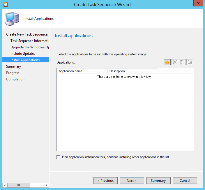 SCCM Task Sequence Upgrade