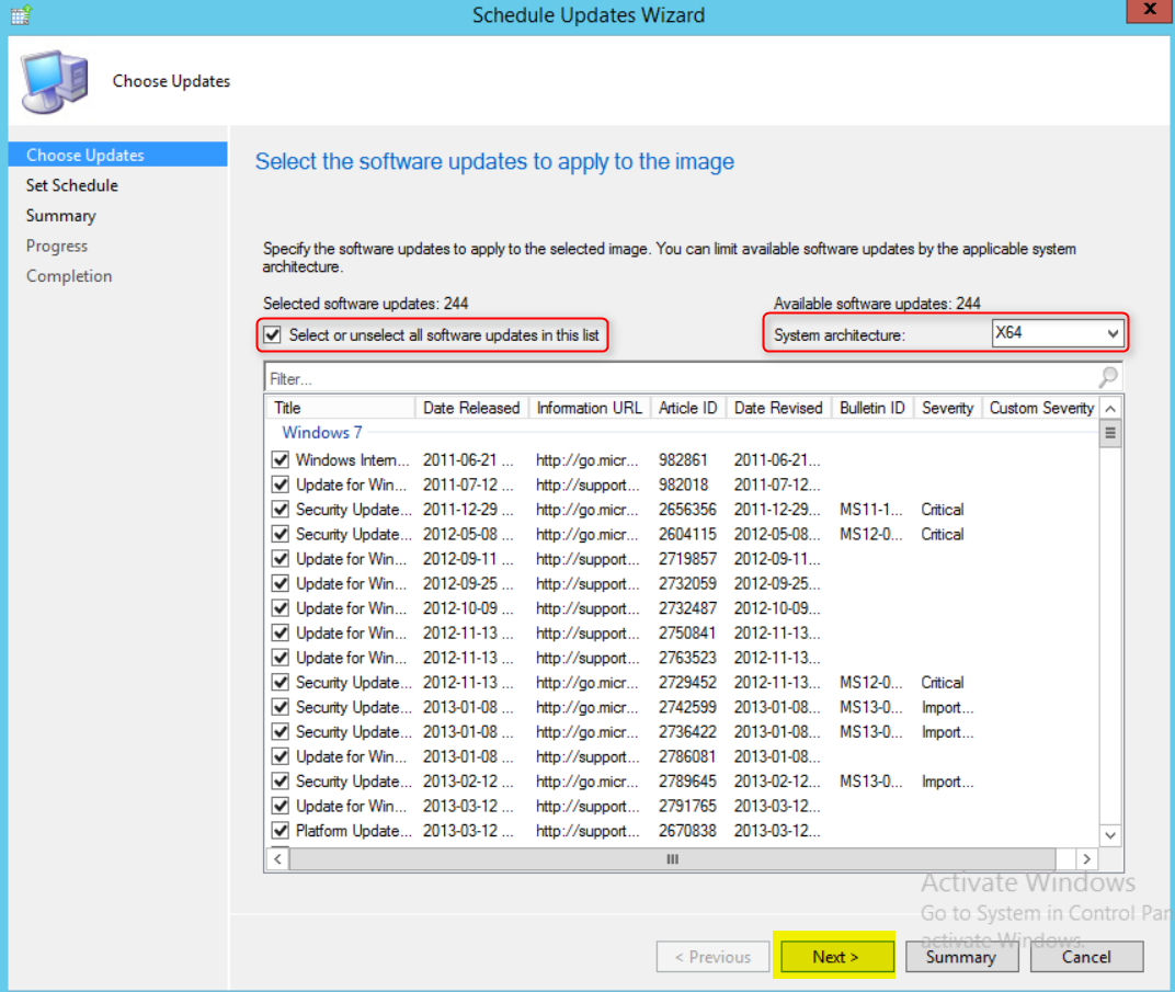 sccm offline servicing