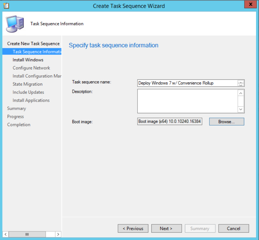 SCCM Windows 7 Convenience Rollup Image Creation