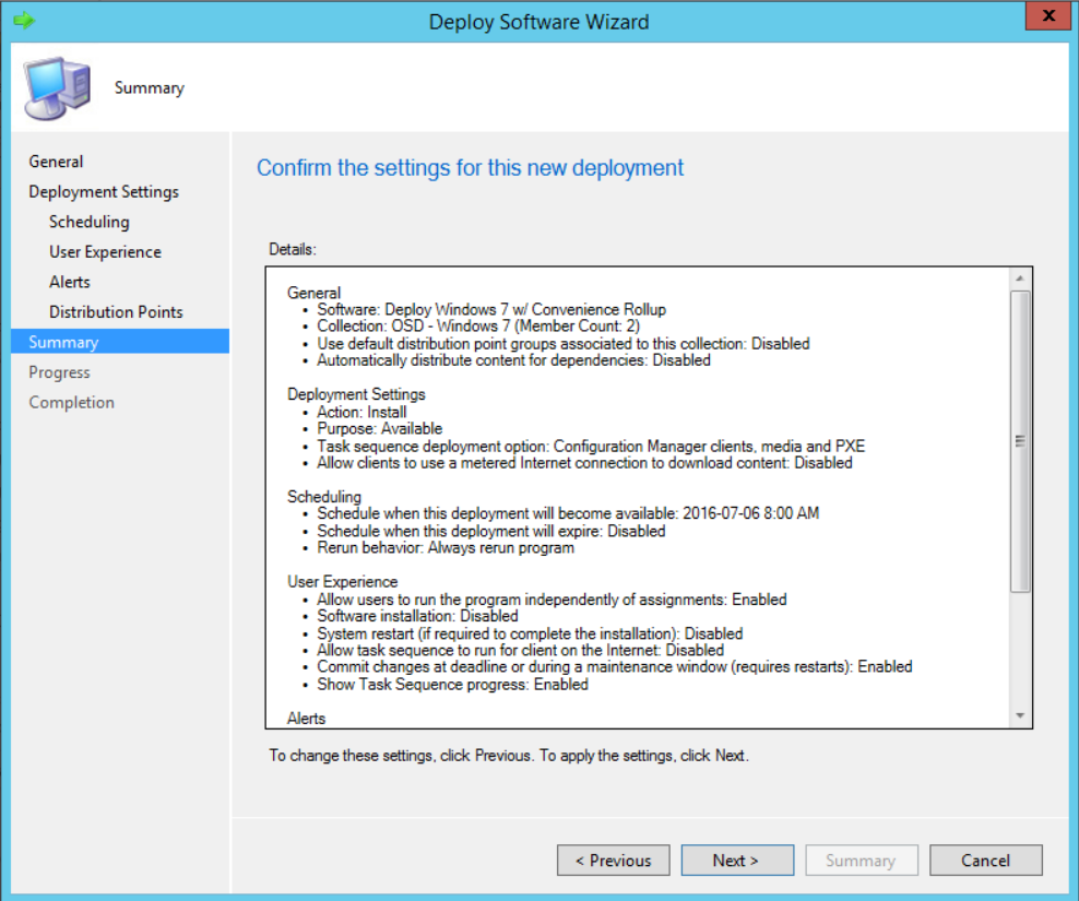 SCCM Windows 7 Convenience Rollup Image Creation