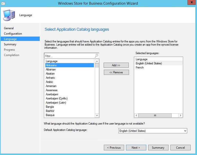 SCCM Windows Store for Business integration