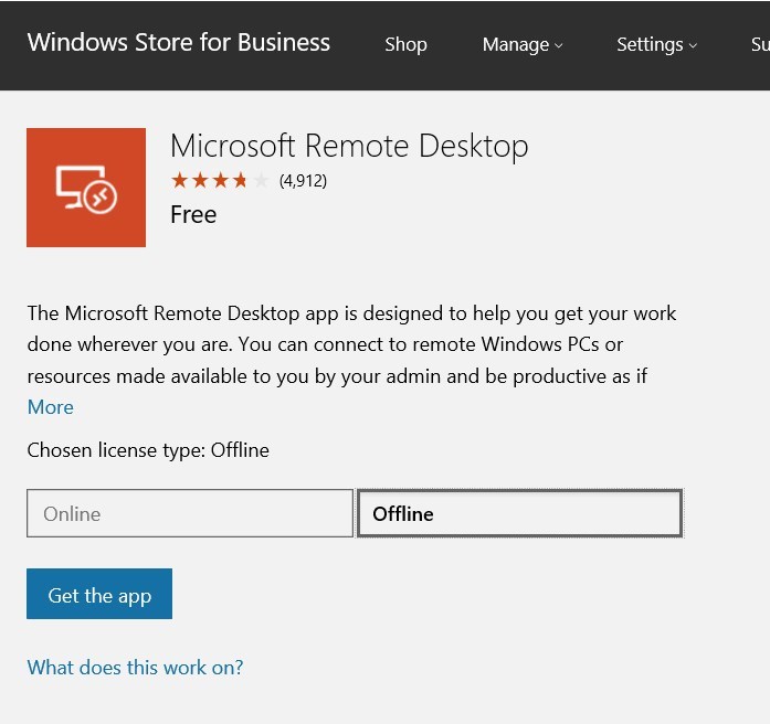 SCCM Windows Store for Business integration