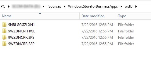 SCCM Windows Store for Business integration