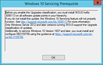 sccm windows 10 servicing plans