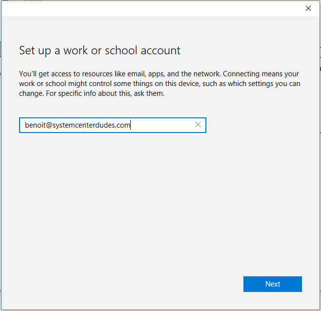 Windows 10 deep link enrollment