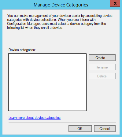 SCCM Device Categories