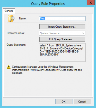 How to configure SCCM Device Categories