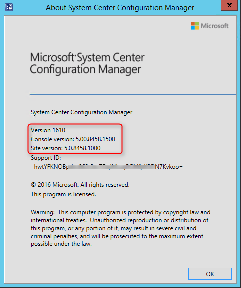 SCCM 1610 upgrade guide