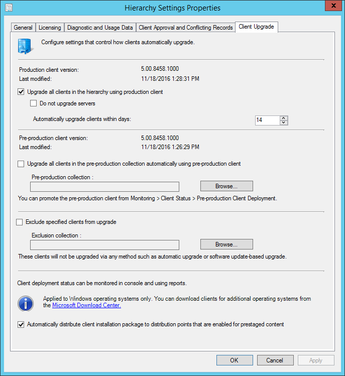 SCCM 1610 upgrade guide