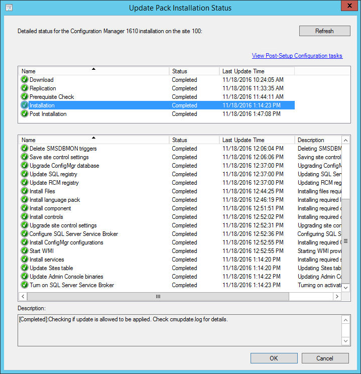 SCCM 1610 upgrade guide