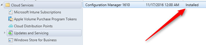 SCCM 1610 upgrade guide