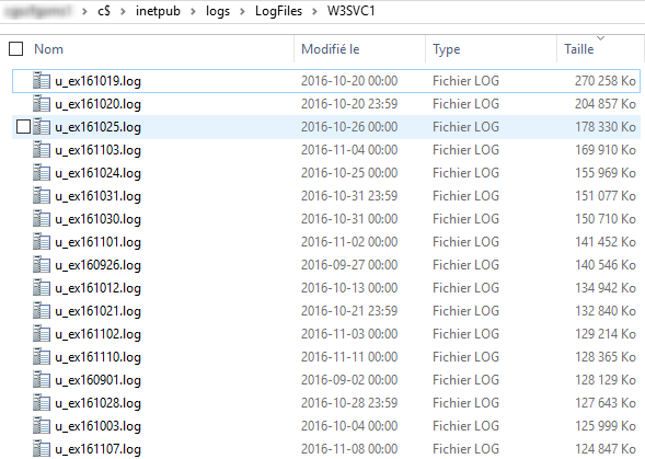 SCCM IIS Log Files