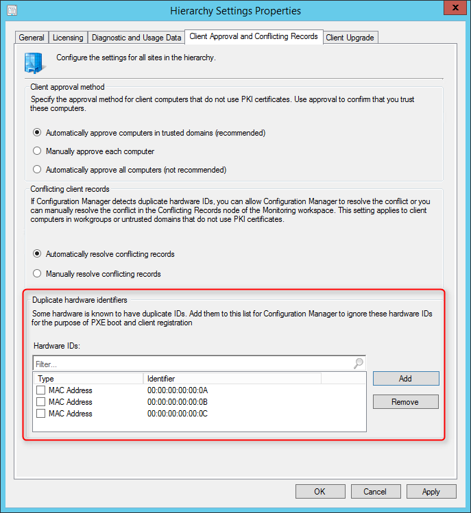 SCCM Duplicate Hardware Identifiers