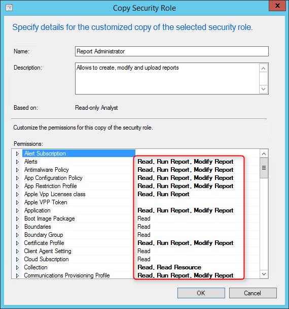 SCCM Report Administrator Role