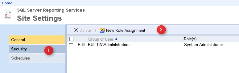 SCCM Report Administrator Role