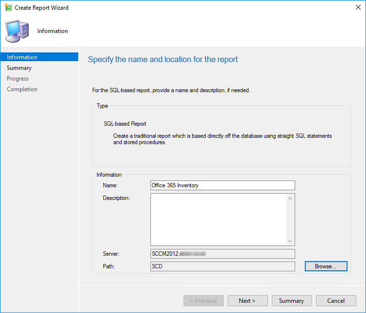 SCCM Report Creation