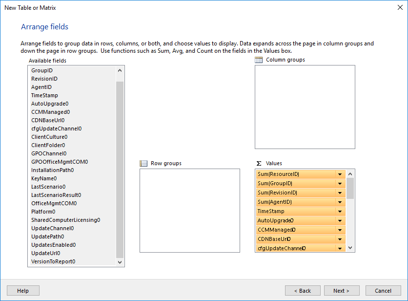 SCCM Report Creation