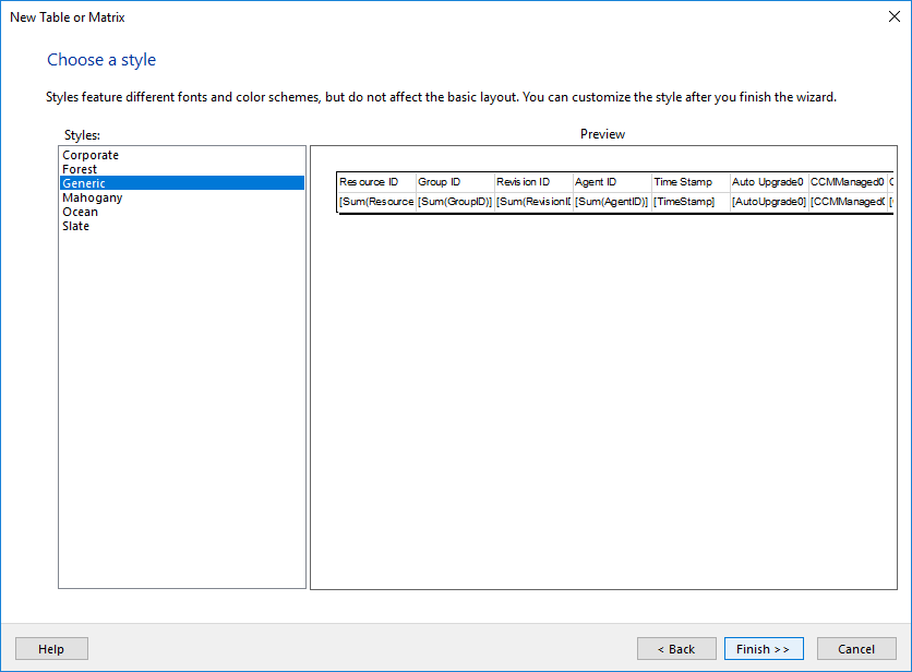 SCCM Report Creation