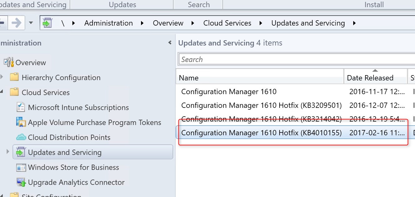 SCCM 1610 Update Rollup 3