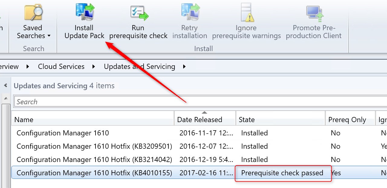 SCCM 1610 Update Rollup 3