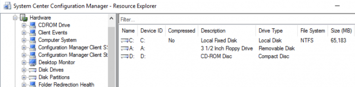 SCCM Device Hardware inventory