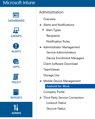 SCCM Android for Work