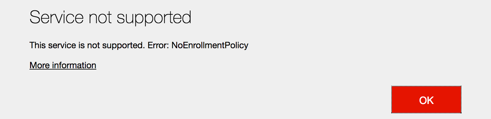 Intune No Enrollment Policy