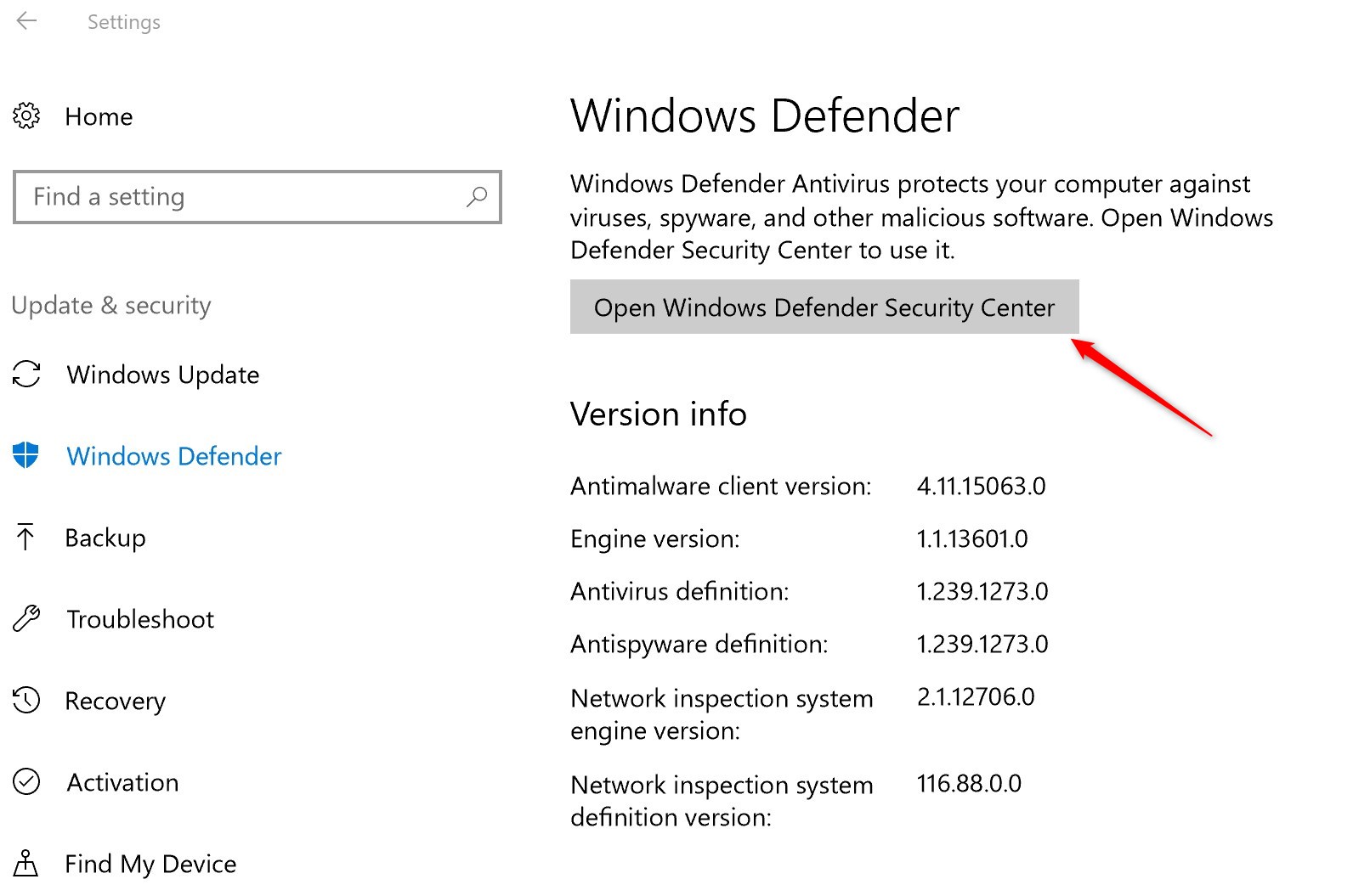 Windows 10 Creators Update Endpoint Protection