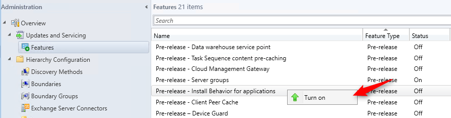 SCCM Install Behavior for Applications