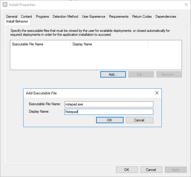 SCCM Install Behavior for Applications