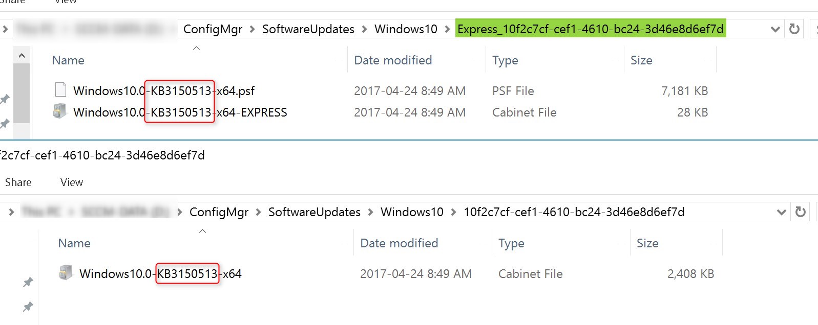 SCCM Express installation files