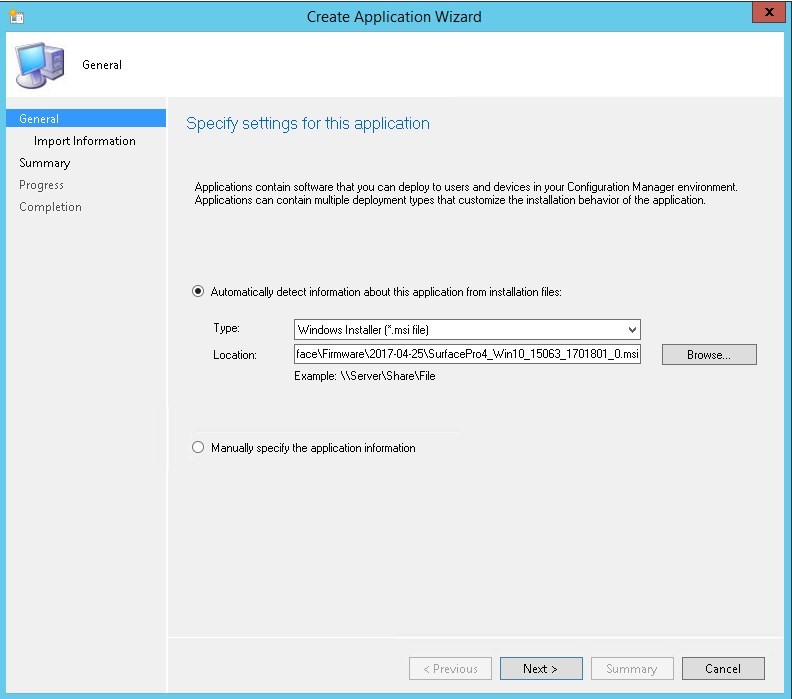 SCCM Update Microsoft Surface Firmware