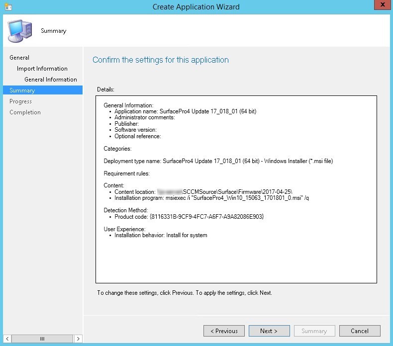 SCCM Update Microsoft Surface Firmware