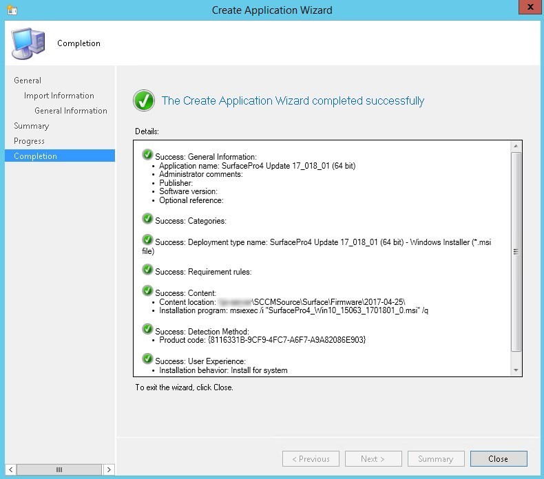 SCCM Update Microsoft Surface Firmware