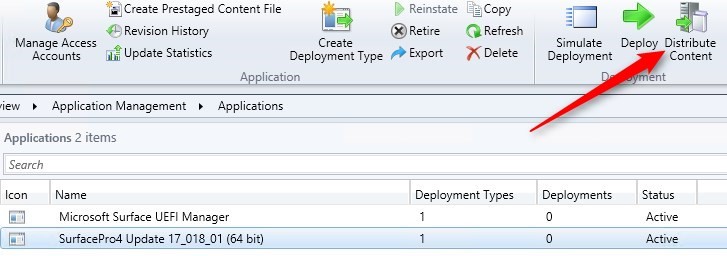 SCCM Update Microsoft Surface Firmware