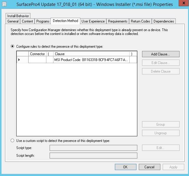 SCCM Update Microsoft Surface Firmware