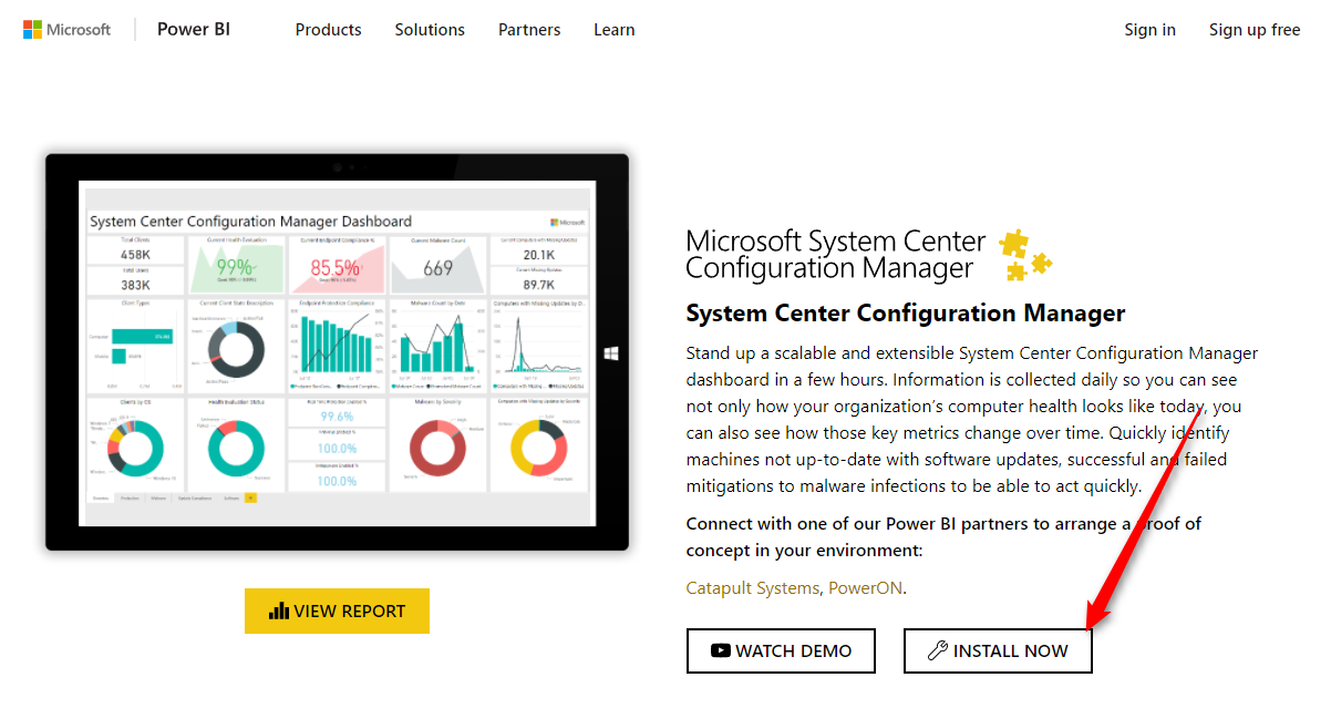 SCCM Power BI Dashboard