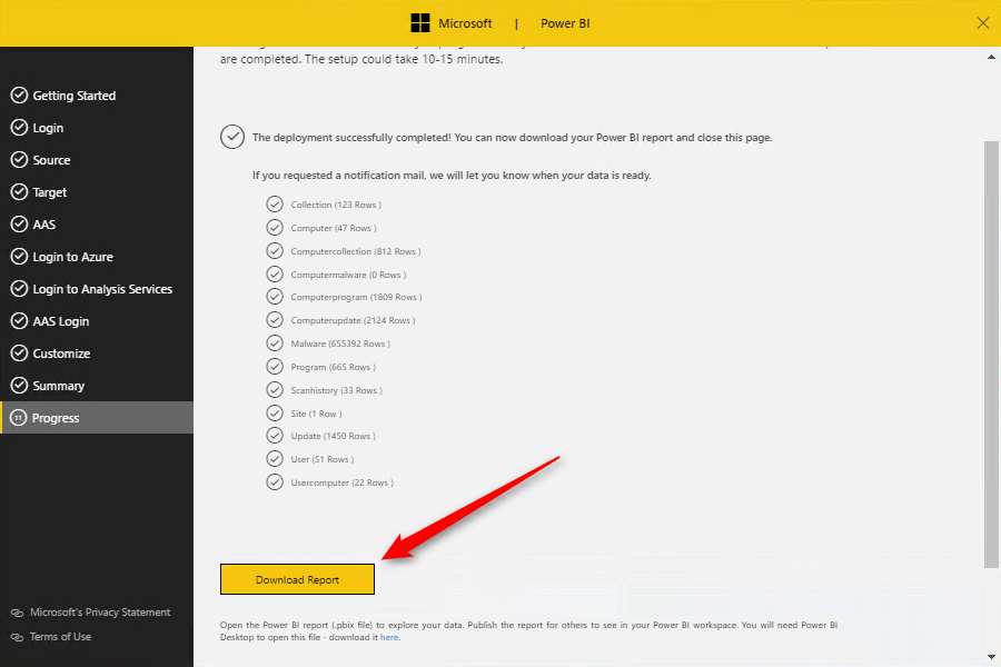 SCCM Power BI Dashboard