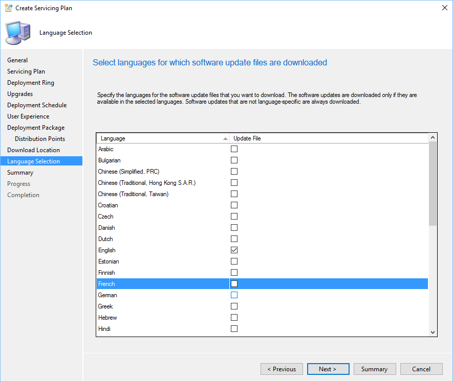 SCCM Windows 10 1703 Servicing Plans