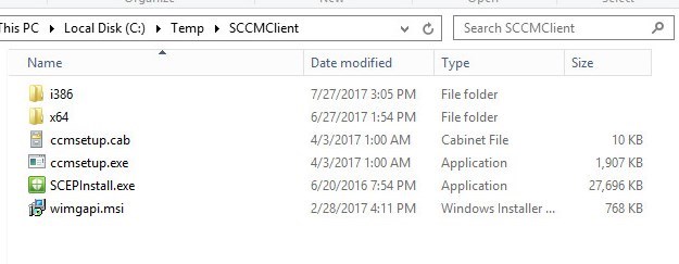 SCCM Client Install Workgroup Computers