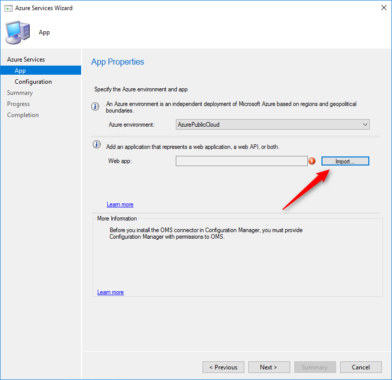 SCCM OMS Connector