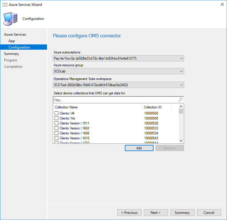 SCCM OMS Connector